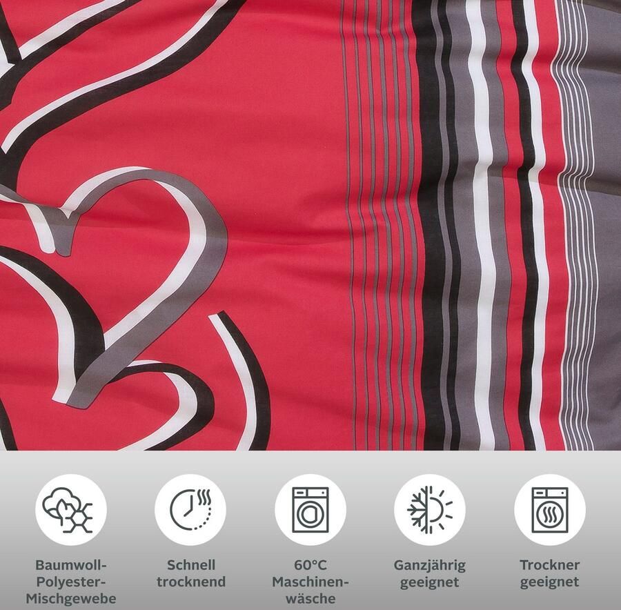 My home Overtrekset Area in mt. 135x200 of 155x220 cm Dekbedovertrek in verschillende kwaliteiten (2-delig) - Foto 2