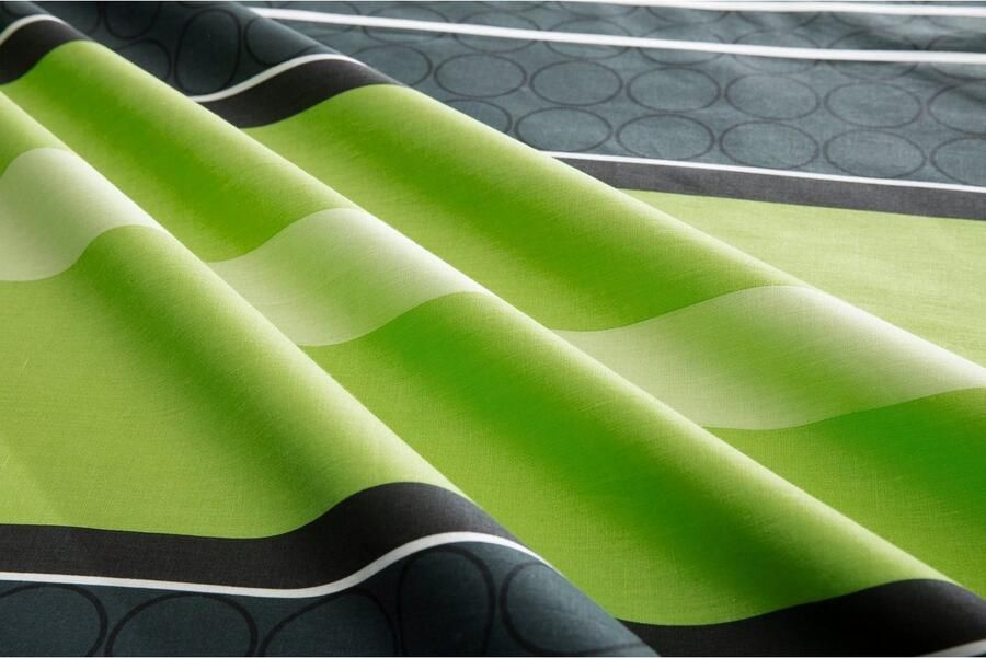 My home Overtrekset Circle Dekbedovertrek van katoen met streepdesign moderne dekbedovertrek (2-delig) - Foto 5