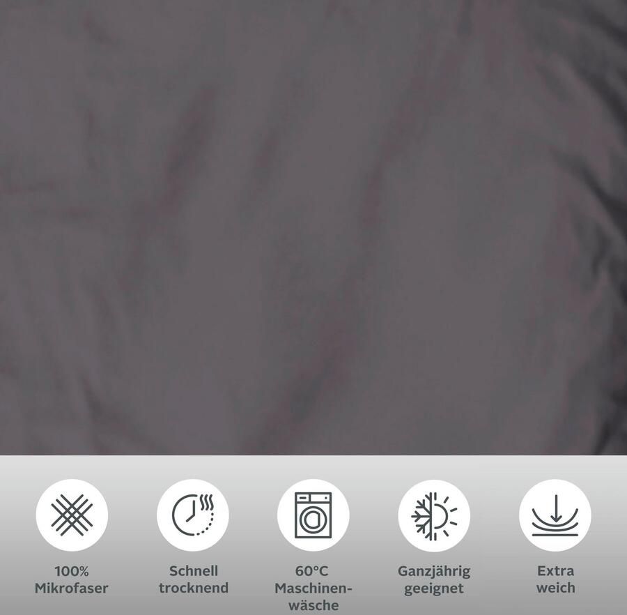 My home Overtrekset Desner Premium kwaliteit 100 % polyester zeer zacht uni vanaf 135x200 cm - Foto 3