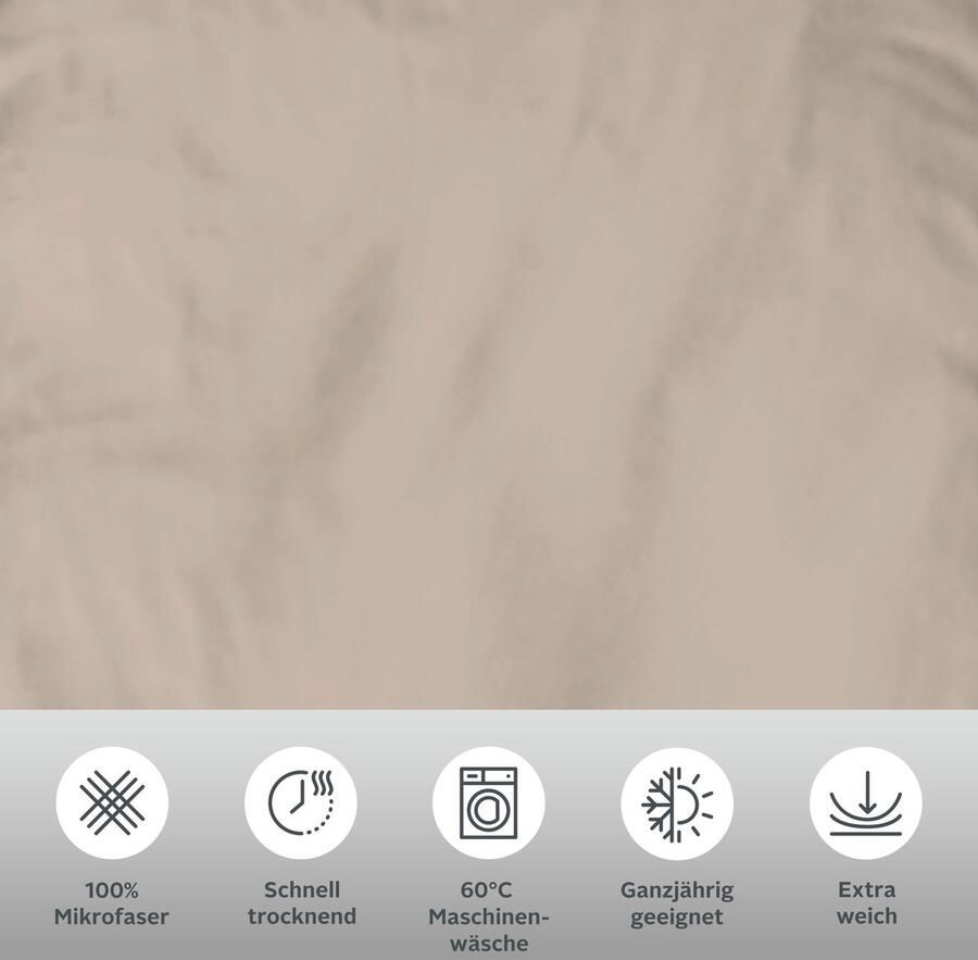 My home Overtrekset Desner Premium kwaliteit 100 % polyester zeer zacht uni vanaf 135x200 cm - Foto 2