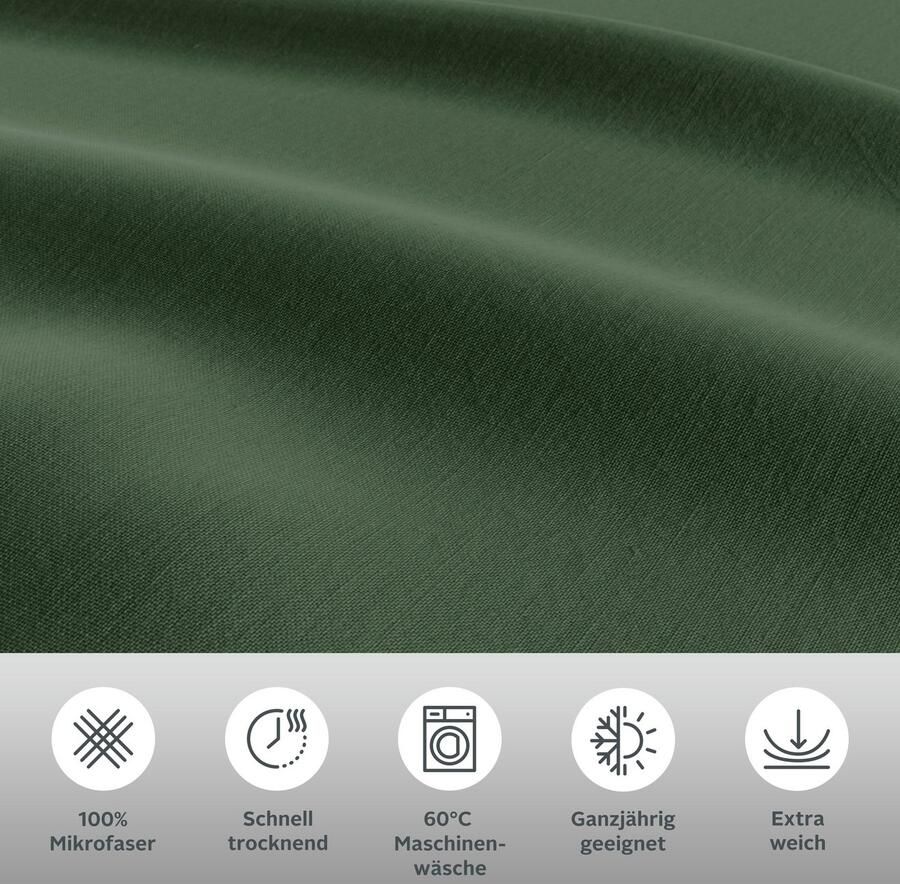 My home Overtrekset Desner Premium kwaliteit 100 % polyester zeer zacht uni vanaf 135x200 cm - Foto 2