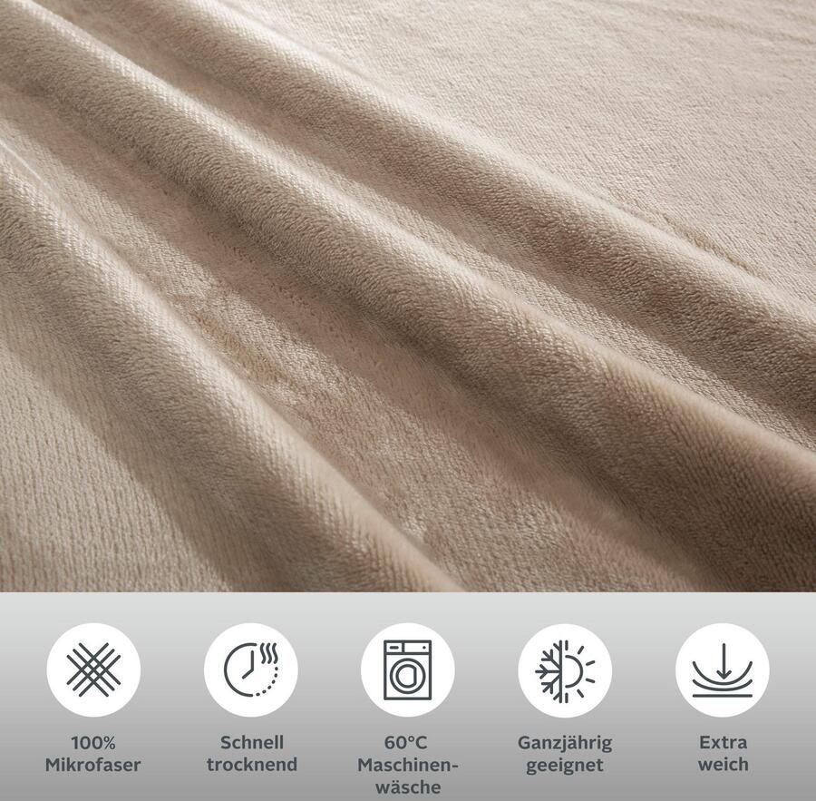 My home Overtrekset DESNER3 Beddengoed met rits cashmere-touch knuffelig & zacht - Foto 2