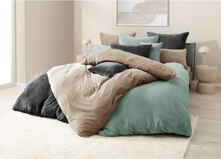 My home Overtrekset DESNER3 Beddengoed met rits cashmere-touch knuffelig & zacht - Foto 4
