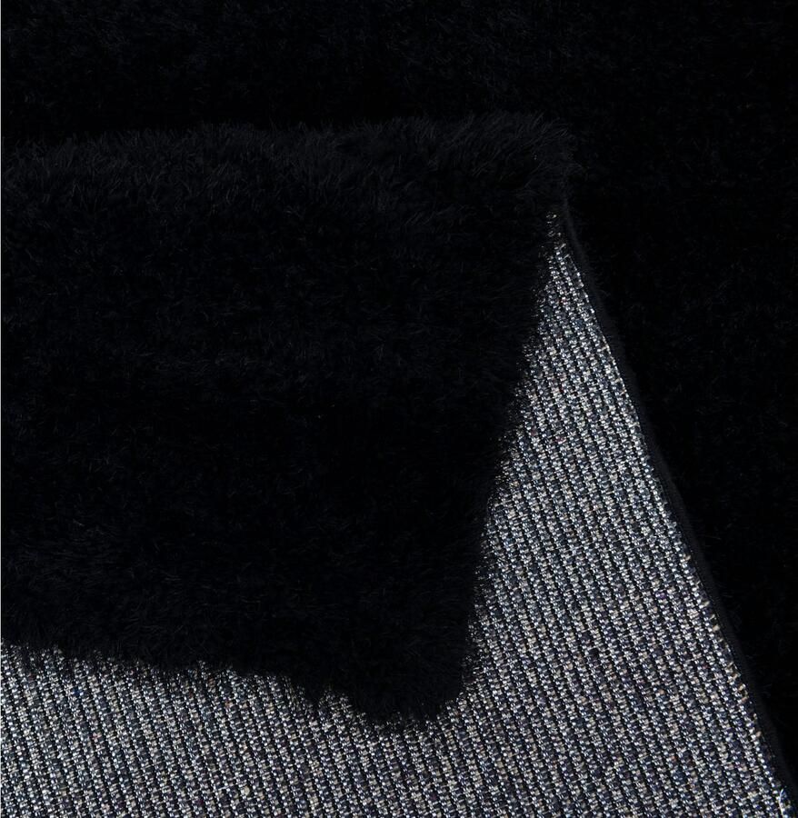 My home Set slaapkamerkleedjes Malin Hochflor shaggy effen kleuren lichte glans microvezel onderhoudsvriendelijk - Foto 2