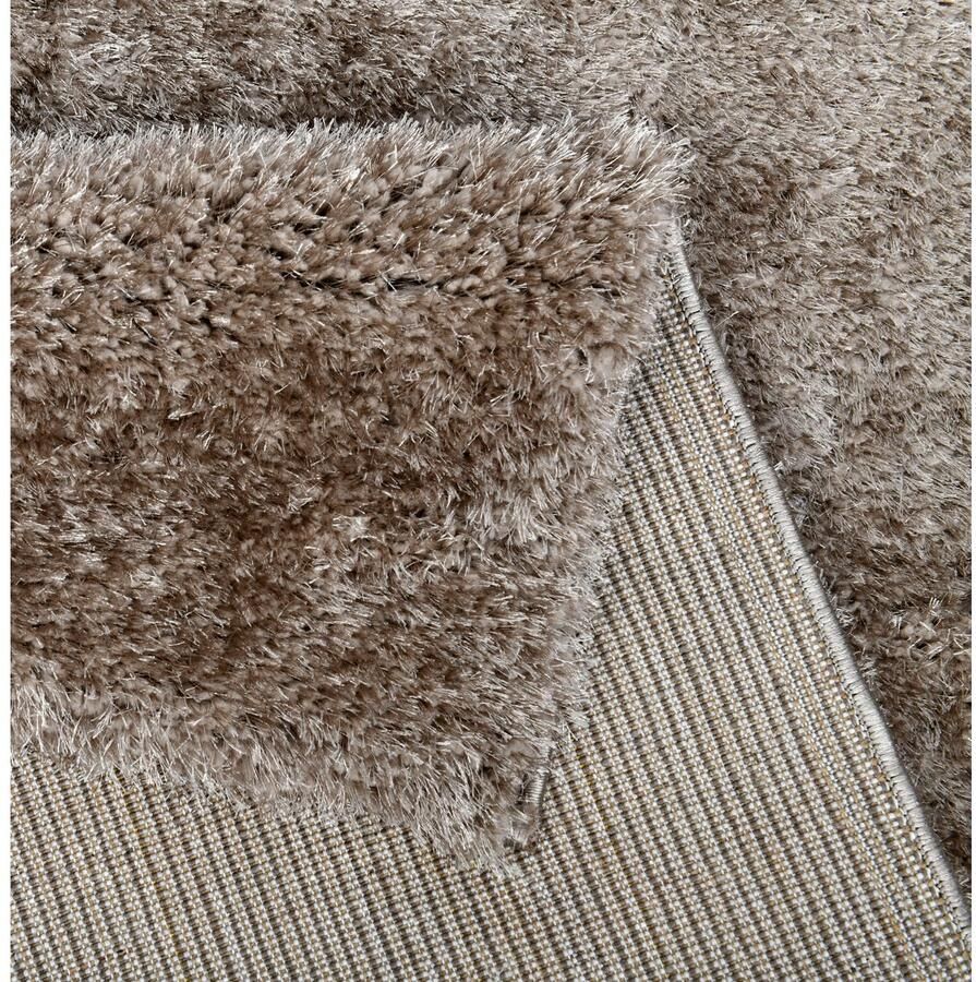 My home Set slaapkamerkleedjes Malin Hochflor shaggy effen kleuren lichte glans microvezel onderhoudsvriendelijk - Foto 2