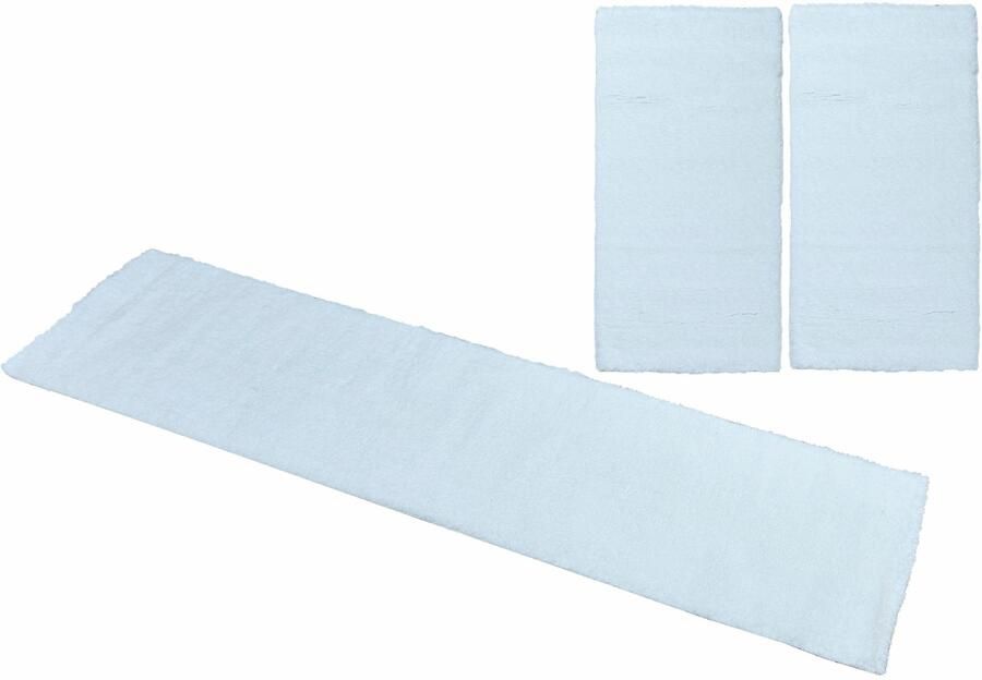 My home Set slaapkamerkleedjes Malin Hochflor shaggy effen kleuren lichte glans microvezel onderhoudsvriendelijk - Foto 6