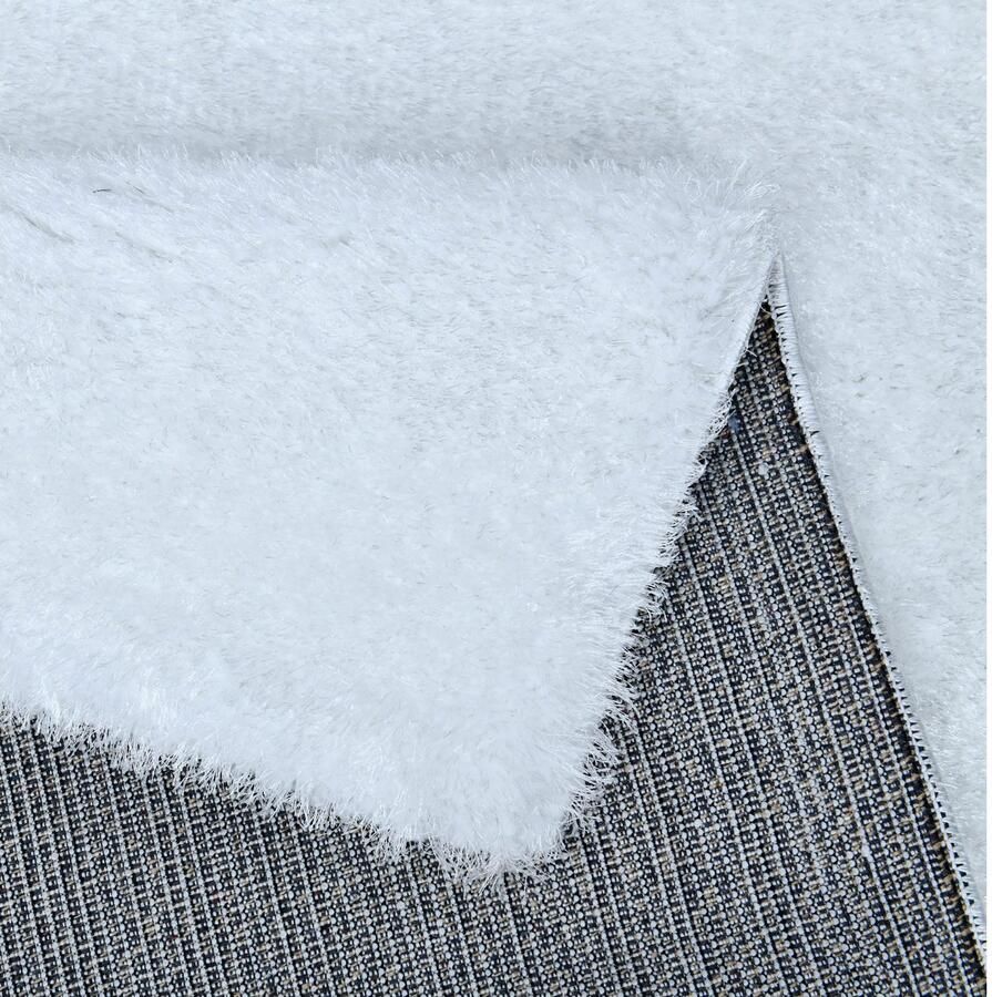 My home Set slaapkamerkleedjes Malin Hochflor shaggy effen kleuren lichte glans microvezel onderhoudsvriendelijk - Foto 2