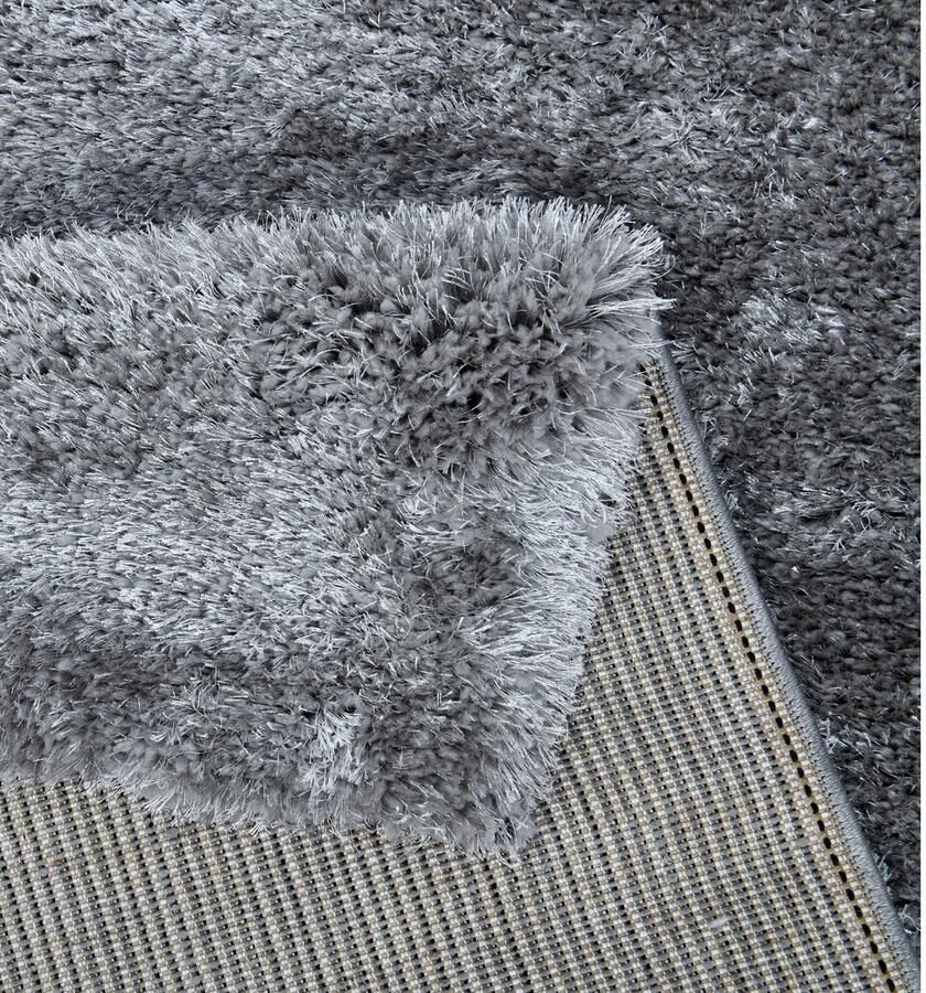 My home Set slaapkamerkleedjes Malin Hochflor shaggy effen kleuren lichte glans microvezel onderhoudsvriendelijk - Foto 2