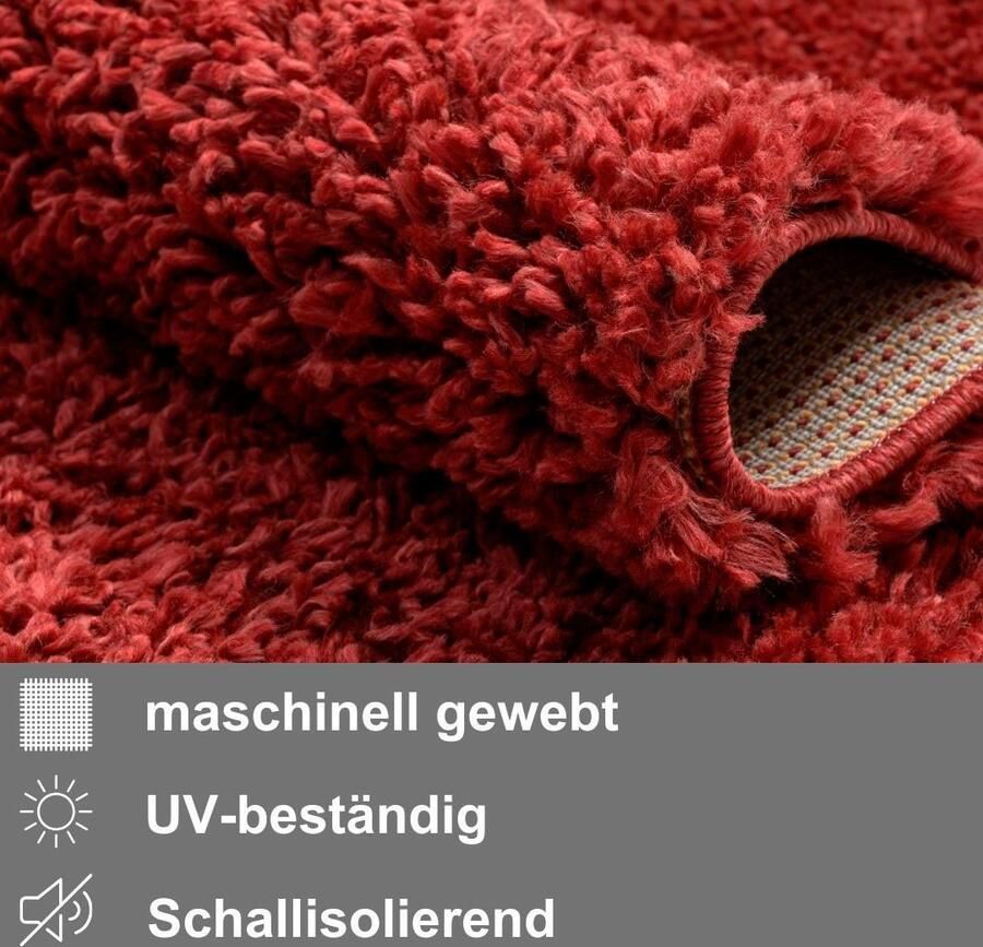 Myflair Möbel & Accessoires Set slaapkamerkleedjes met hoge pool My Shaggy uni-kleuren licht glanzend extra fluffy loper-set - Foto 3