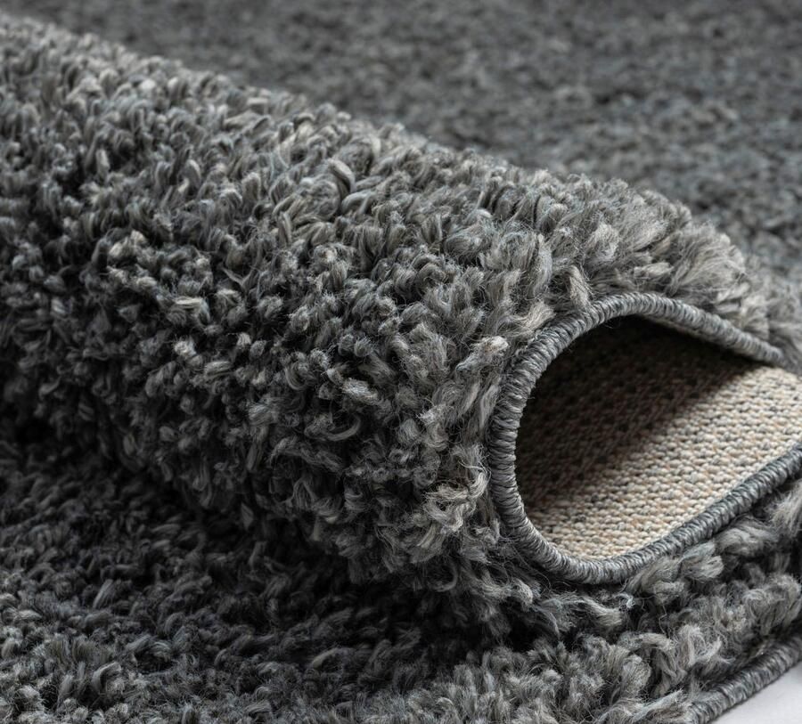 Myflair Möbel & Accessoires Set slaapkamerkleedjes met hoge pool My Shaggy uni-kleuren licht glanzend extra fluffy loper-set - Foto 4