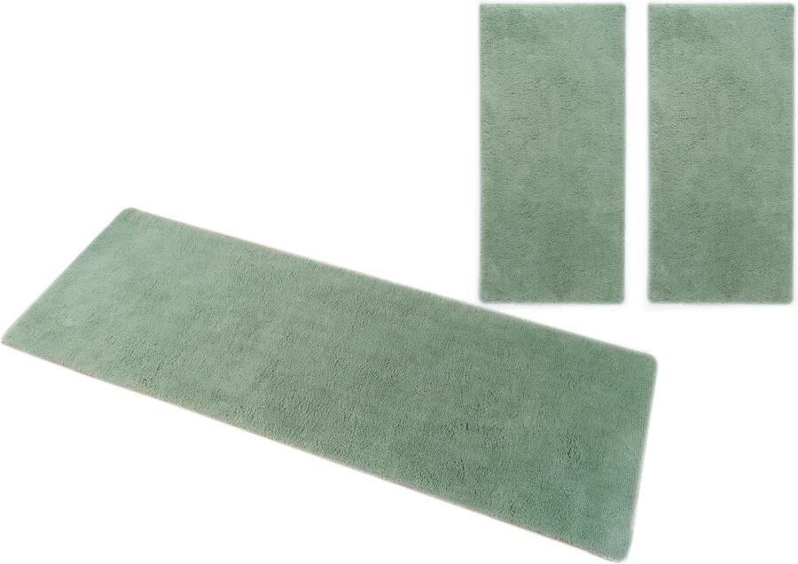 My home Set slaapkamerkleedjes met hoge pool Microvezeltapijt Magong bijzonder zacht zeer fijne pool uni unikleurig slaapkamerkleed loperset slaapkamer kinderkamer - Foto 11