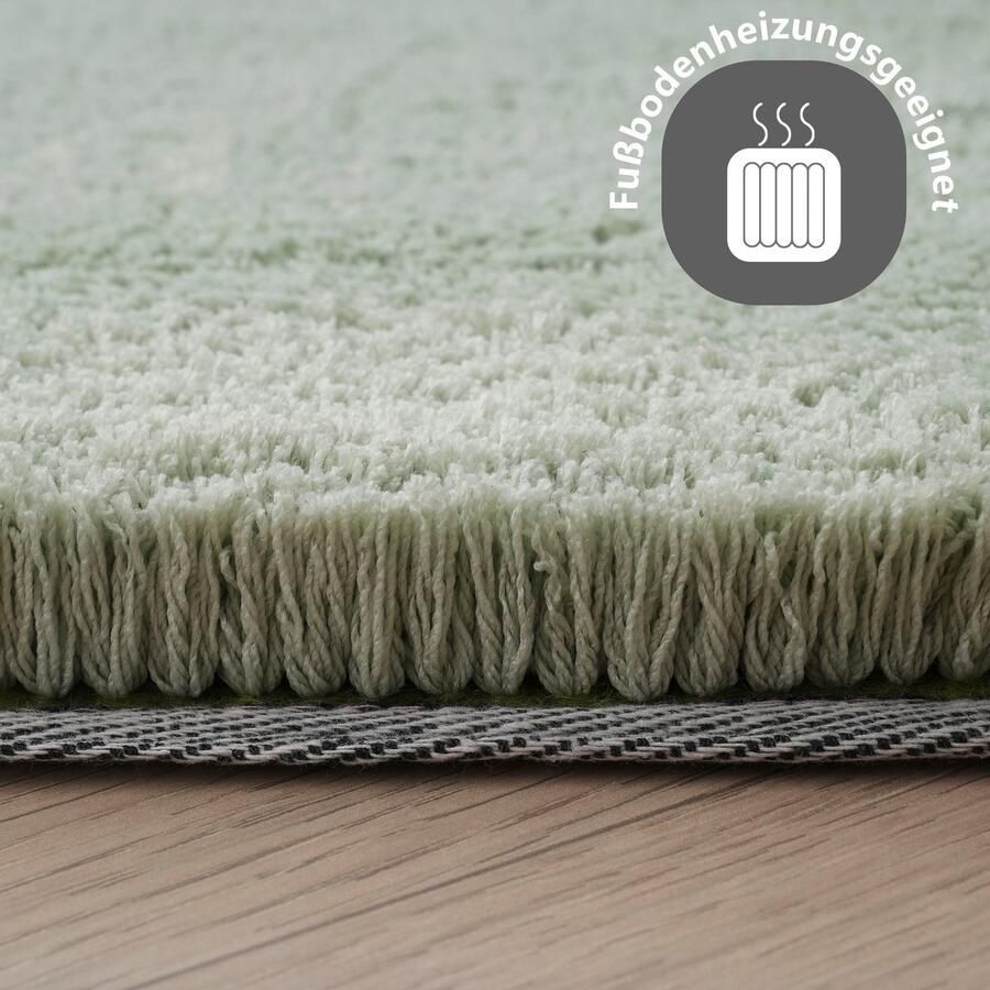 My home Set slaapkamerkleedjes met hoge pool Microvezeltapijt Magong bijzonder zacht zeer fijne pool uni unikleurig slaapkamerkleed loperset slaapkamer kinderkamer - Foto 4