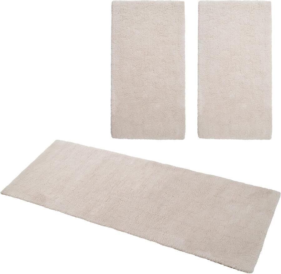 My home Set slaapkamerkleedjes met hoge pool Microvezeltapijt Magong bijzonder zacht zeer fijne pool uni unikleurig slaapkamerkleed loperset slaapkamer kinderkamer - Foto 5