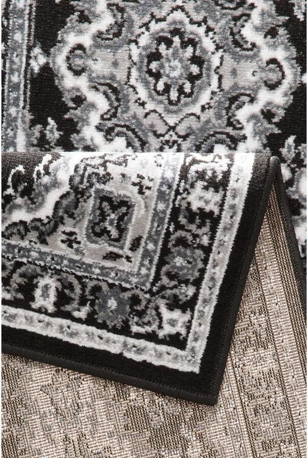 My home Set slaapkamerkleedjes Oriental Made in Belgium Loperset korte pool oriënt-look met randdessin gemakkelijk in onderhoud elegant - Foto 4