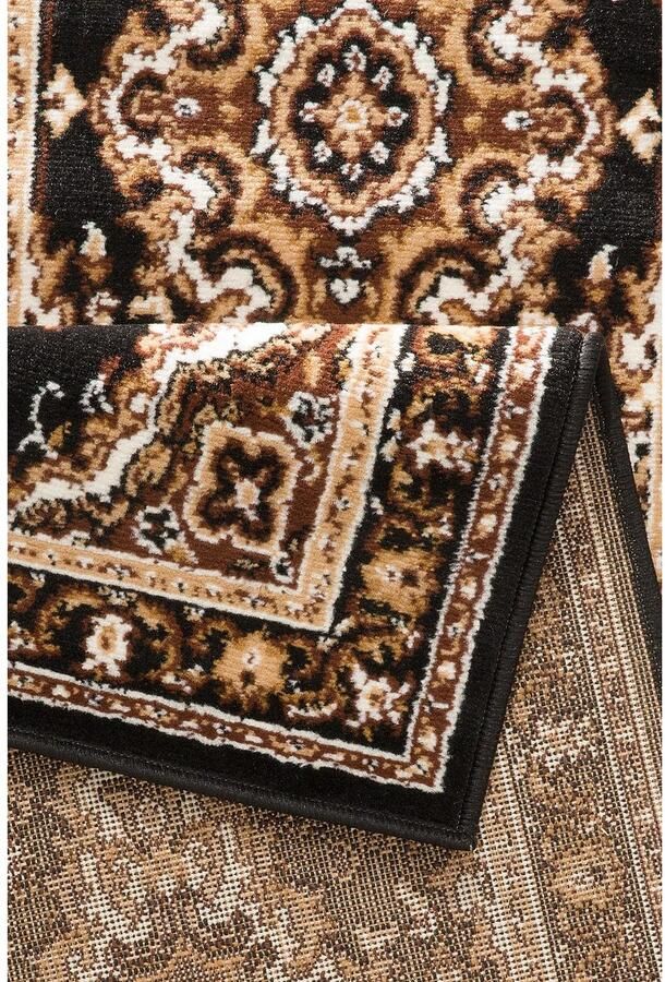 My home Set slaapkamerkleedjes Oriental Made in Belgium Loperset korte pool oriënt-look met randdessin gemakkelijk in onderhoud elegant - Foto 4