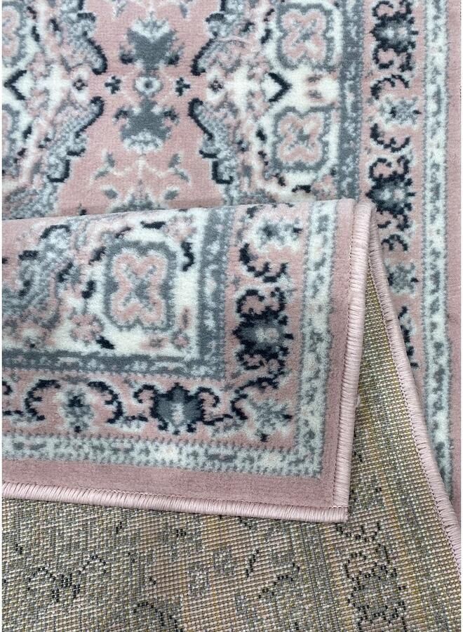 My home Set slaapkamerkleedjes Oriental Made in Belgium Loperset korte pool oriënt-look met randdessin gemakkelijk in onderhoud elegant - Foto 4