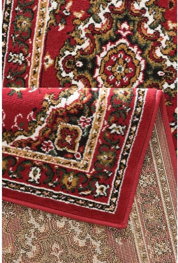 My home Set slaapkamerkleedjes Oriental Made in Belgium Loperset korte pool oriënt-look met randdessin gemakkelijk in onderhoud elegant - Foto 4