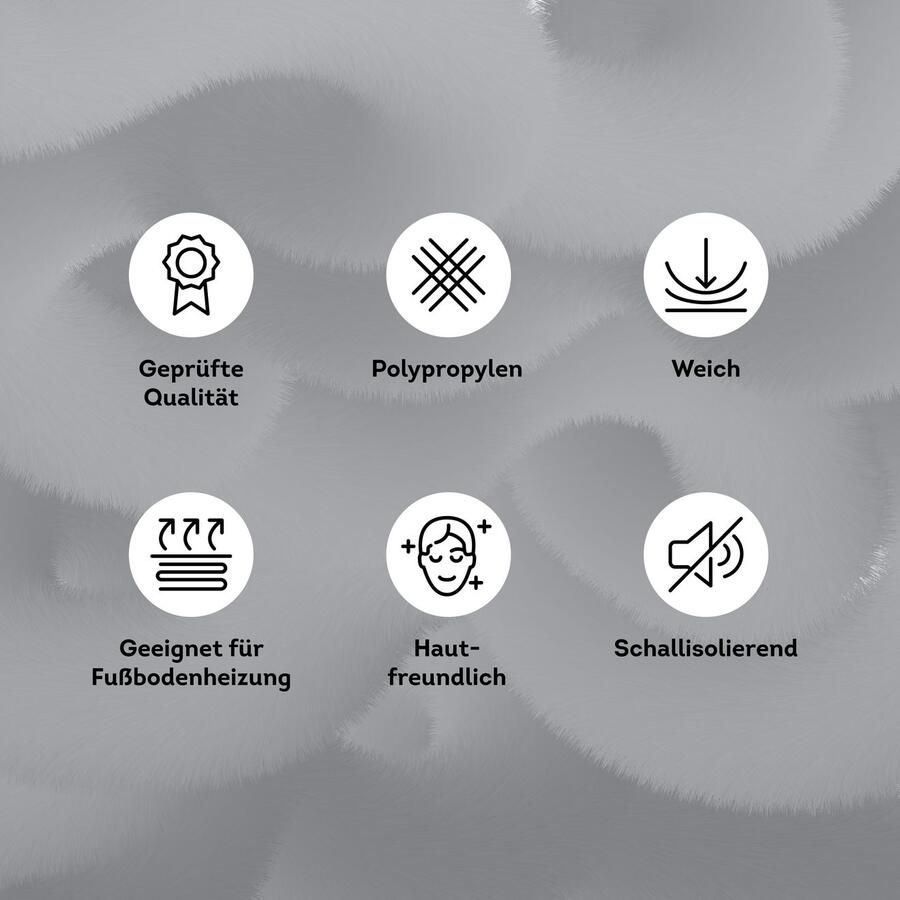 My home Set slaapkamerkleedjes Tritom met bijzonder zachte pool kortpolig modern golvenmotief - Foto 2