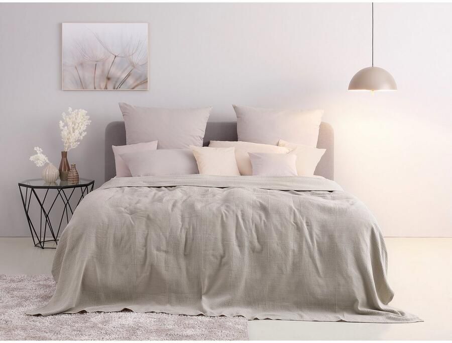 My home Sprei Mira lichte sprei van 100% katoen uni foulard zonder vulling - Foto 2