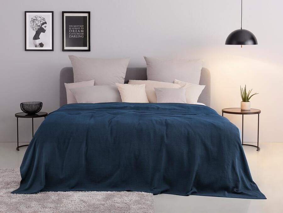 My home Sprei Mira lichte sprei van 100% katoen uni foulard zonder vulling - Foto 2