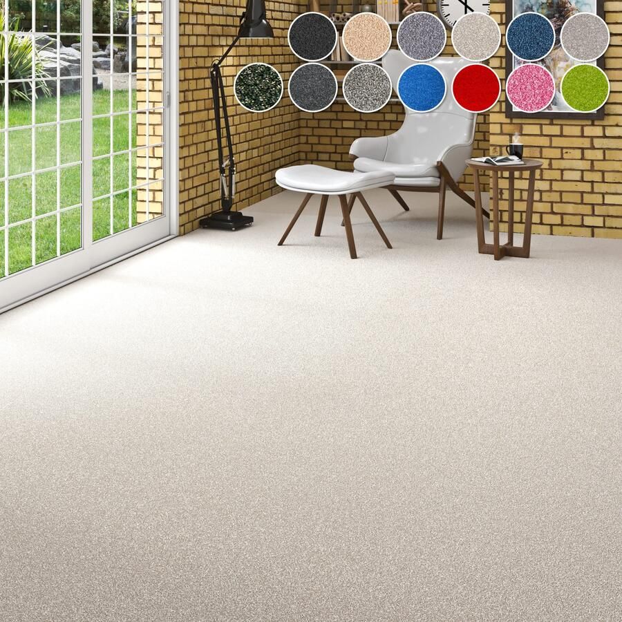 My home Tapijt Zephyra sling Made in Netherlands Uni kleuren Breedte 400 cm slijtvast Woonkamer Slaapkamer
