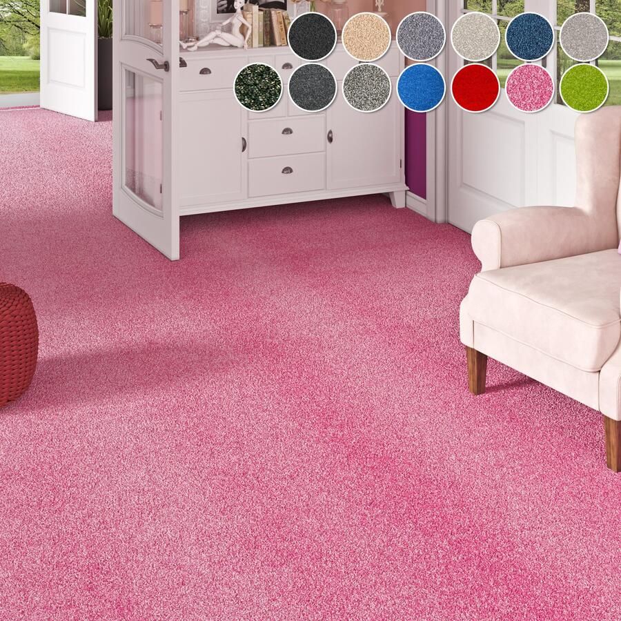 My home Tapijt Zephyra sling Made in Netherlands Uni kleuren Breedte 400 cm slijtvast Woonkamer Slaapkamer