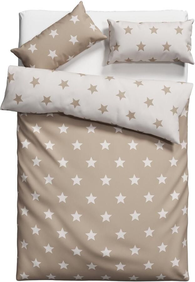 My home Tweezijdig te gebruiken overtrekset Stella Dekbedovertrek met sterretjes kerst winter - Foto 8