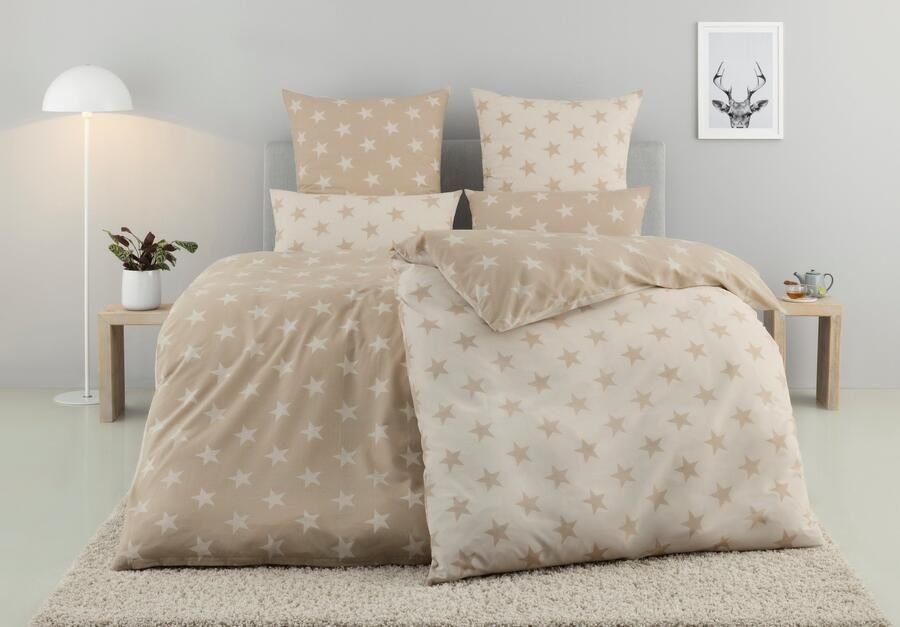 My home Tweezijdig te gebruiken overtrekset Stella Dekbedovertrek met sterretjes kerst winter - Foto 9
