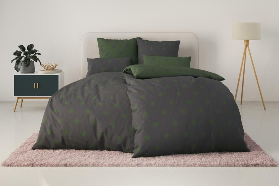 My home Tweezijdig te gebruiken overtrekset Stella Dekbedovertrek met sterretjes kerst winter - Foto 8