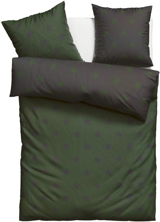 My home Tweezijdig te gebruiken overtrekset Stella Dekbedovertrek met sterretjes kerst winter - Foto 4