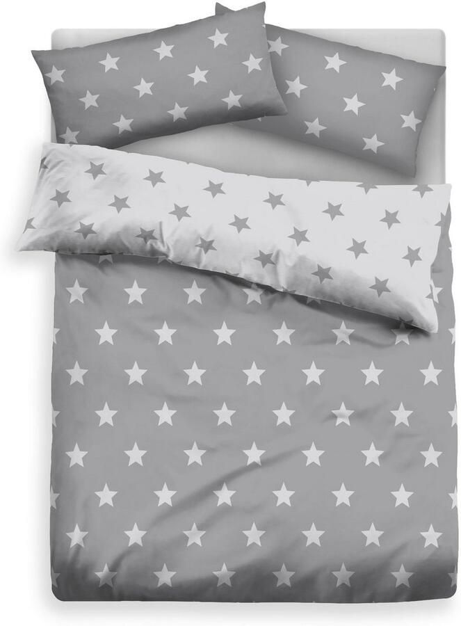 My home Tweezijdig te gebruiken overtrekset Stella Dekbedovertrek met sterretjes kerst winter - Foto 5