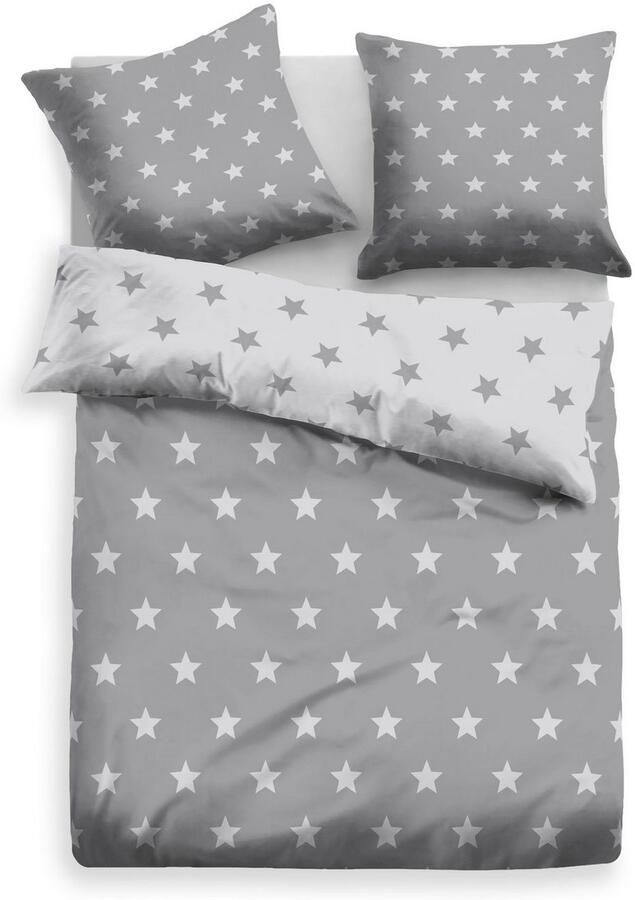 My home Tweezijdig te gebruiken overtrekset Stella Dekbedovertrek met sterretjes kerst winter - Foto 6