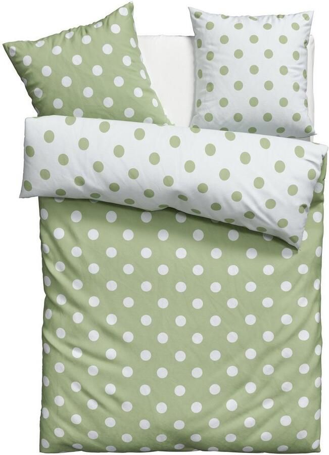 My home Tweezijdig te gebruiken overtrekset Stippen vanaf maat 135x200 cm van gerecycled materiaal beddengoed met stippen (2-delig) - Foto 5