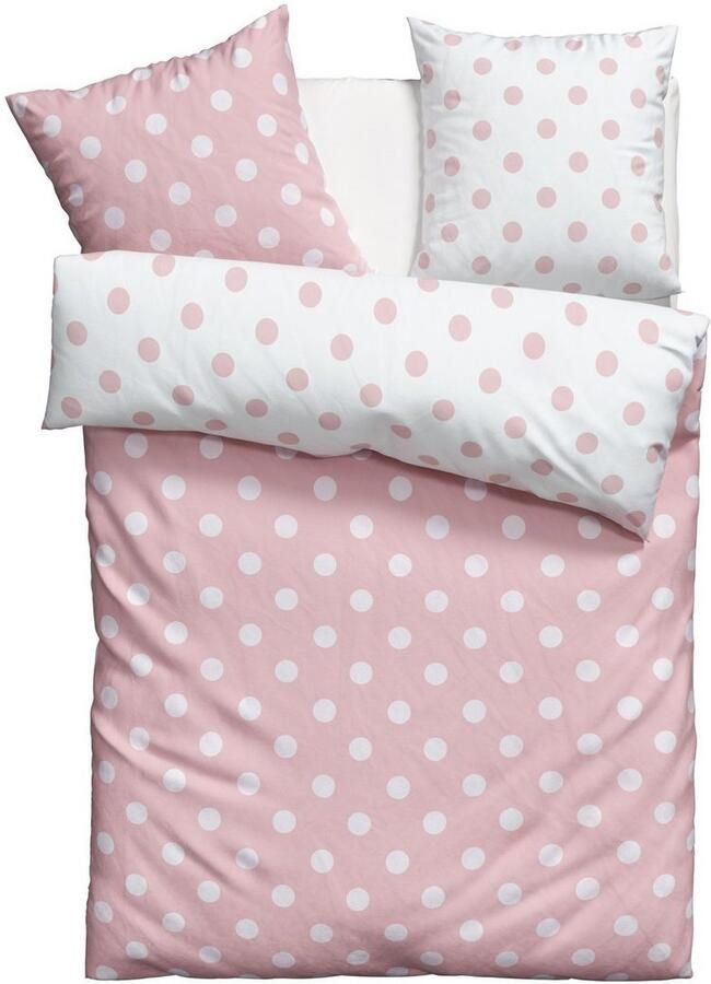 My home Tweezijdig te gebruiken overtrekset Stippen vanaf maat 135x200 cm van gerecycled materiaal beddengoed met stippen (2-delig) - Foto 5