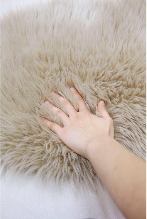 My home Vachtvloerkleed Dena hoogpolige tapijten Imitatiebont zacht unikleuren woonkamer slaapkamer eetkamer - Foto 9