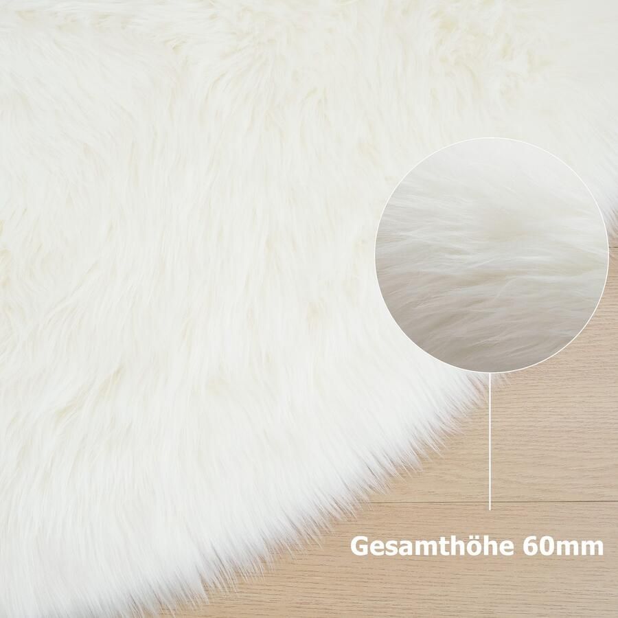 My home Vachtvloerkleed Dena hoogpolige tapijten Imitatiebont zacht unikleuren woonkamer slaapkamer eetkamer - Foto 4