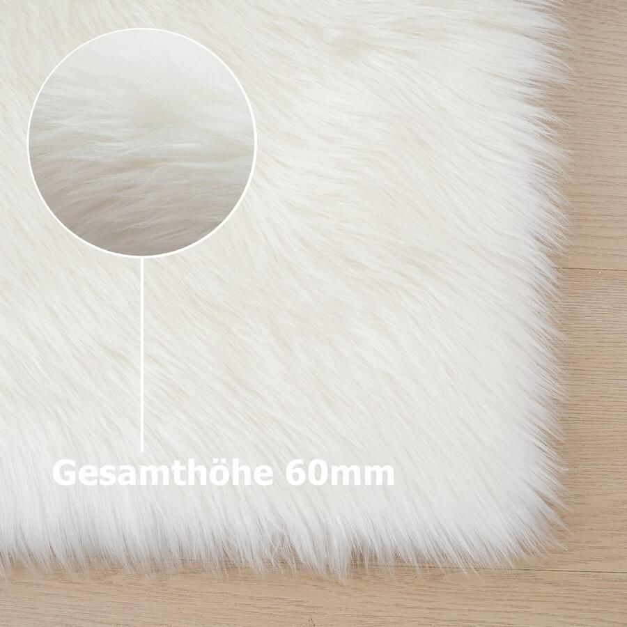My home Vachtvloerkleed Dena hoogpolige tapijten Imitatiebont zacht unikleuren woonkamer slaapkamer eetkamer - Foto 3
