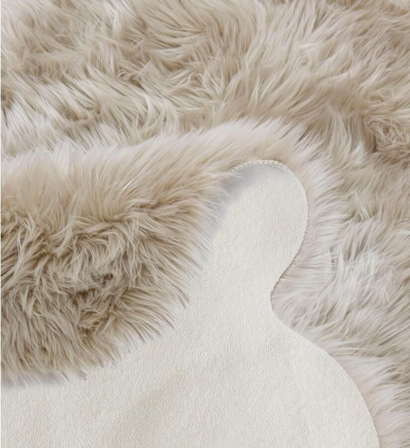 My home Vachtvloerkleed Dena tapijten vachtvorm wasbaar Imitatiebont zacht unikleuren woonkamer slaapkamer eetkamer - Foto 7