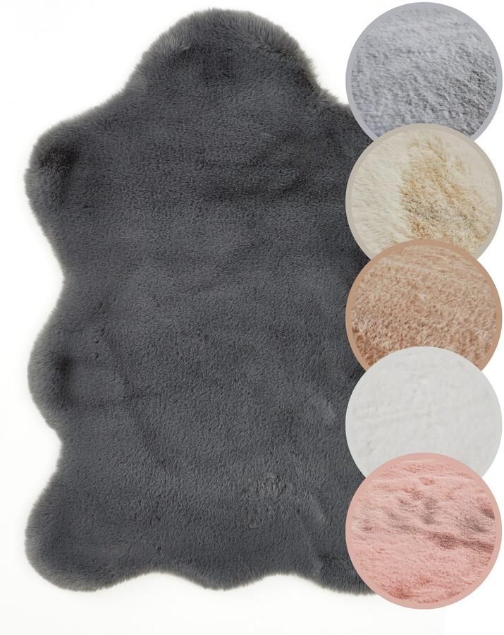 My home Vachtvloerkleed Lugano Kunstbont uni kleuren zacht & knuffelig ook als 2-set verkrijgbaar - Foto 4