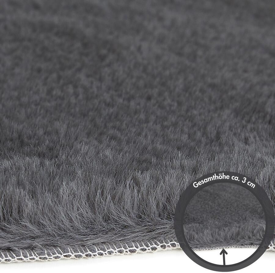 My home Vachtvloerkleed Lugano Kunstbont uni kleuren zacht & knuffelig ook als 2-set verkrijgbaar - Foto 2