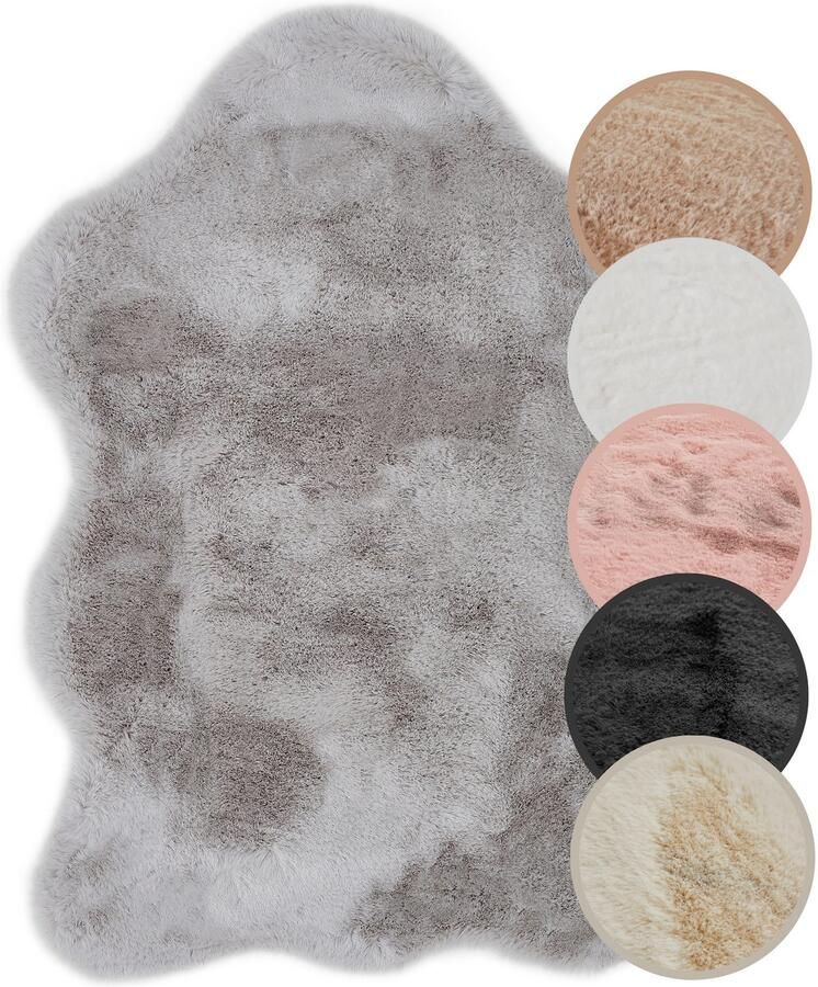 My home Vachtvloerkleed Lugano Kunstbont uni kleuren zacht & knuffelig ook als 2-set verkrijgbaar - Foto 4