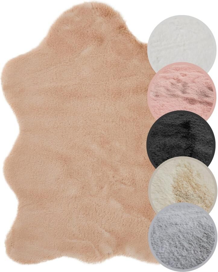 My home Vachtvloerkleed Lugano Kunstbont uni kleuren zacht & knuffelig ook als 2-set verkrijgbaar - Foto 4