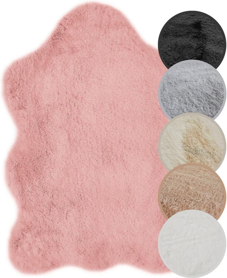 My home Vachtvloerkleed Lugano Kunstbont uni kleuren zacht & knuffelig ook als 2-set verkrijgbaar - Foto 4