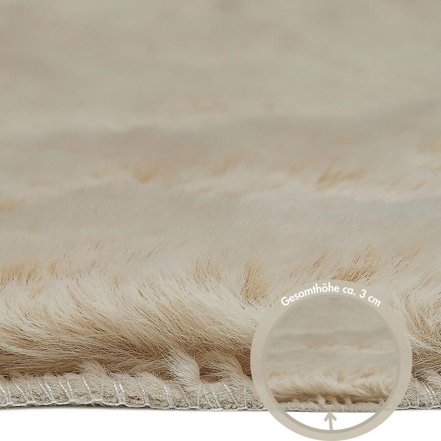 My home Vachtvloerkleed Lugano Kunstbont uni kleuren zacht & knuffelig ook als 2-set verkrijgbaar - Foto 2