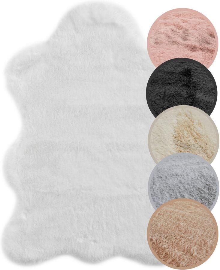 My home Vachtvloerkleed Lugano Kunstbont uni kleuren zacht & knuffelig ook als 2-set verkrijgbaar - Foto 4