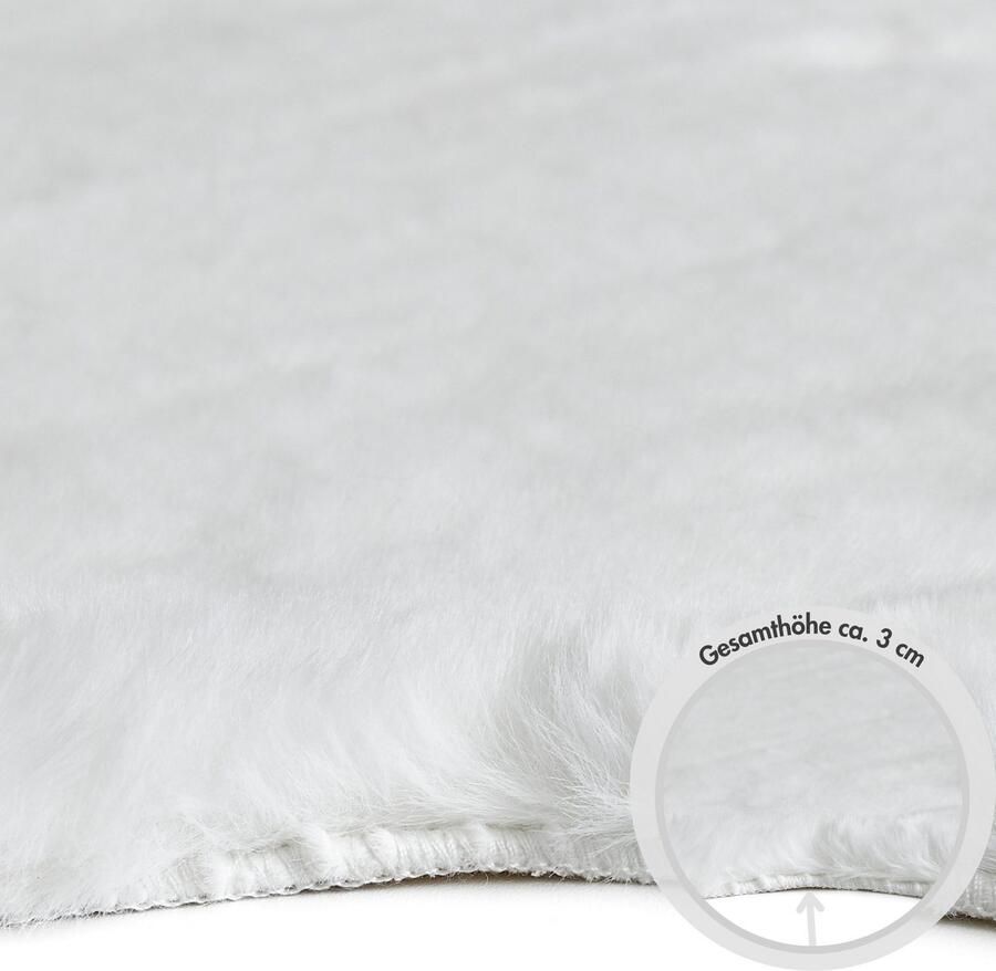 My home Vachtvloerkleed Lugano Kunstbont uni kleuren zacht & knuffelig ook als 2-set verkrijgbaar - Foto 2
