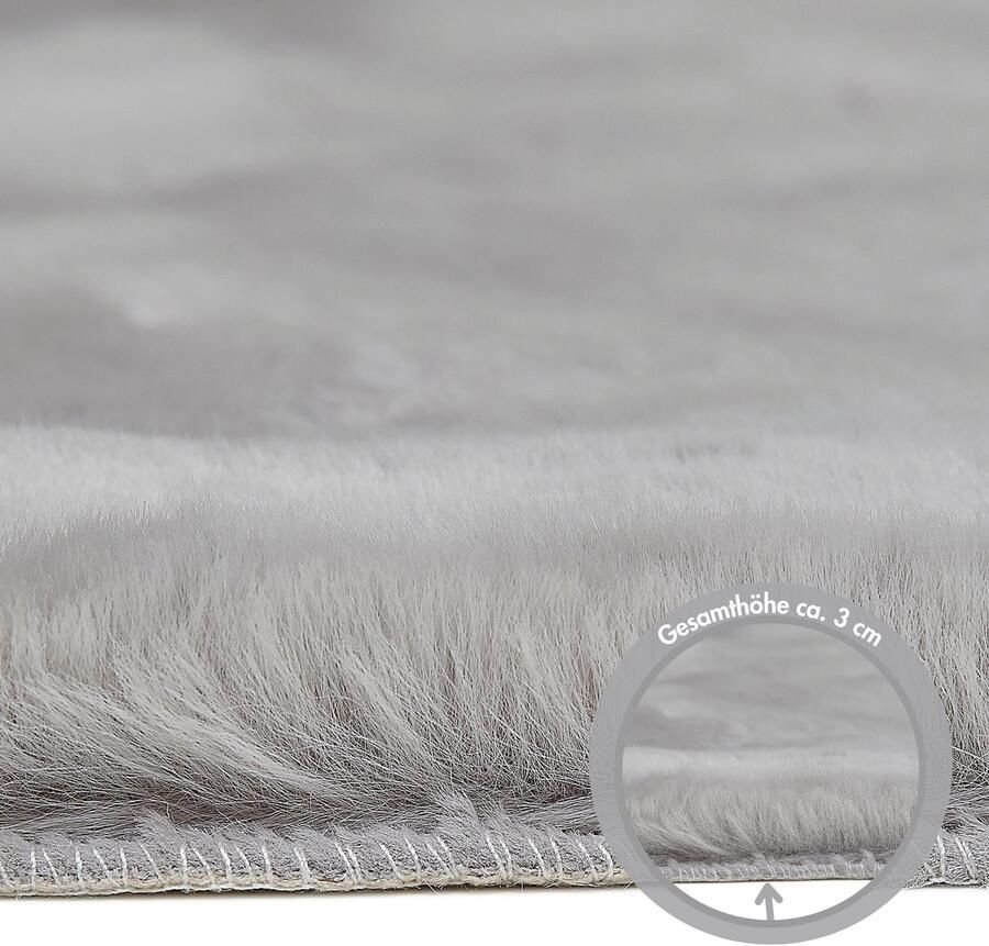 My home Vachtvloerkleed Lugano Kunstbont uni kleuren zacht & knuffelig ook als 2-set verkrijgbaar - Foto 3