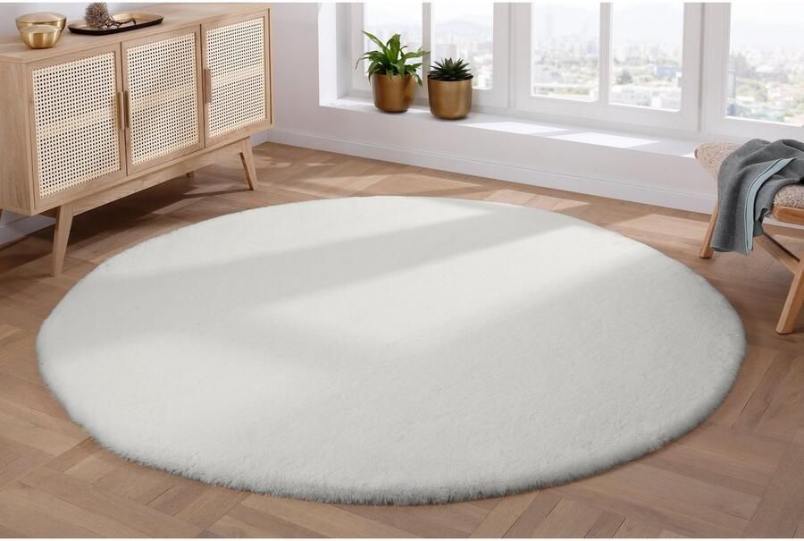 My home Vachtvloerkleed Rabbit imitatiebont konijnenbont-gevoel microvezel bijzonder hoog en pluizig woonkamer slaapkamer kinderkamer - Foto 7