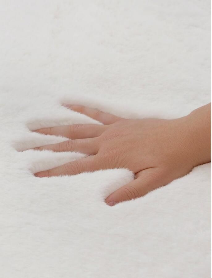 My home Vachtvloerkleed Rabbit imitatiebont konijnenbont-gevoel microvezel bijzonder hoog en pluizig woonkamer slaapkamer kinderkamer - Foto 3