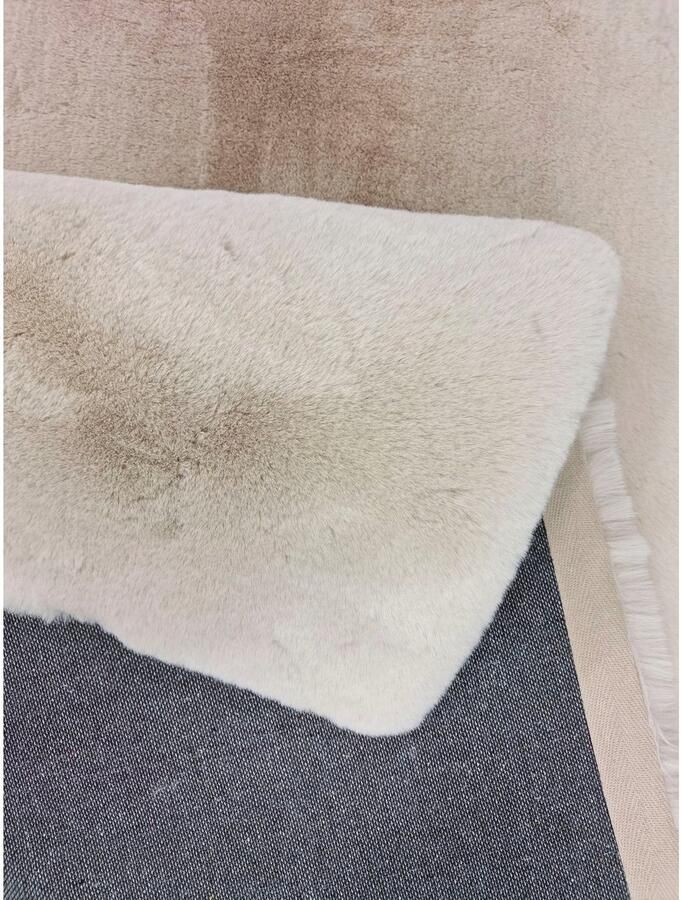 My home Vachtvloerkleed Rabbit imitatiebont konijnenbont-gevoel microvezel bijzonder hoog en fluffy woonkamer slaapkamer gang loper - Foto 5